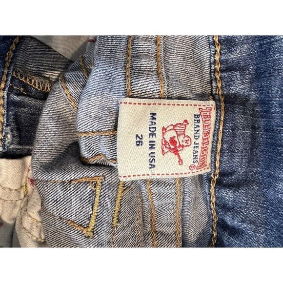 True Religion Hi-Rise Boot Cut Dark Wash Womens Jeans Size 26 Flap Pockets - Picture 7 of 13